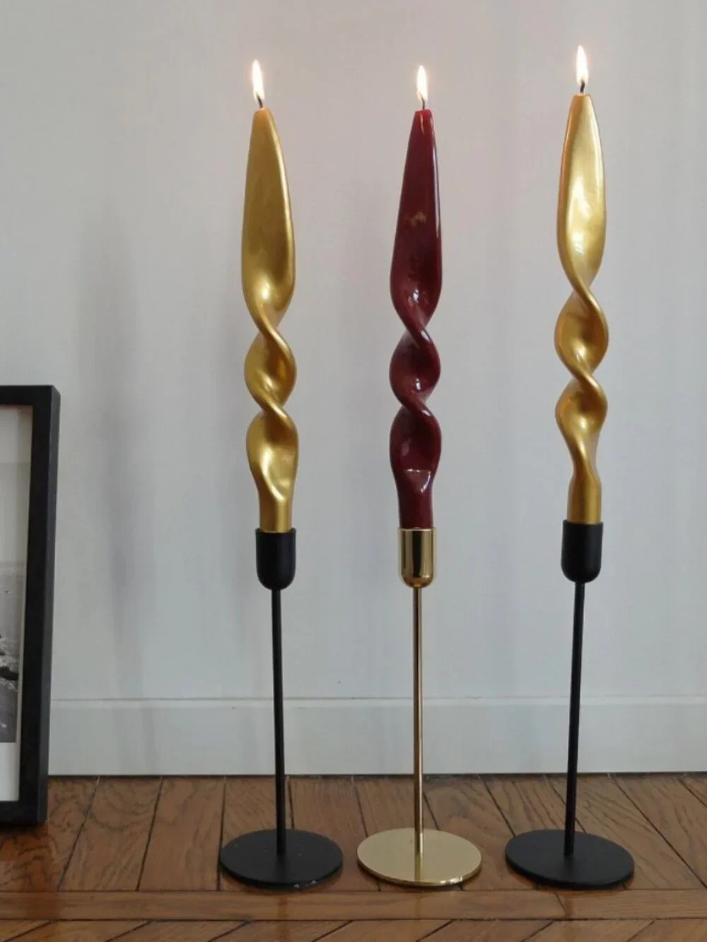 Graziani Twist Candles in Gold